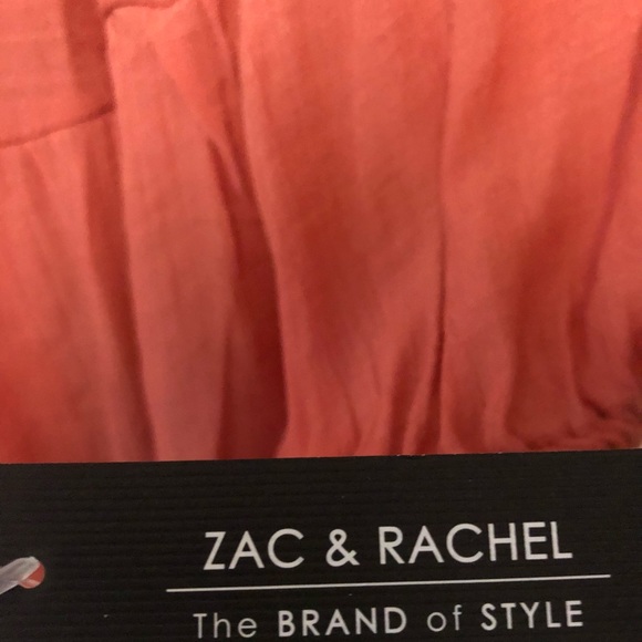 Zac & Rachel NWT Long Sleeve V-neck Top In Size Large. Color is Apricot Brandy. - Picture 8 of 13